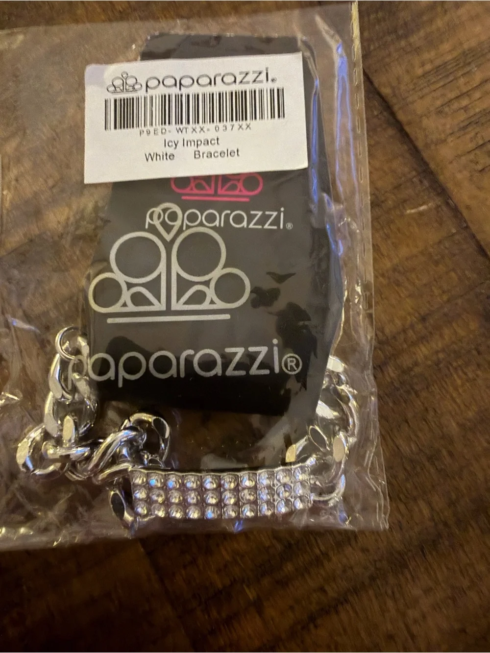 paparazzi Silver-Tone Rhinestone Chain Bracelet